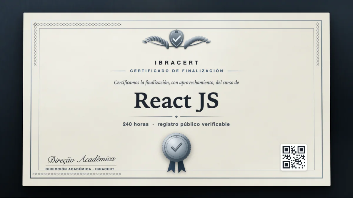 Portada del curso React JS