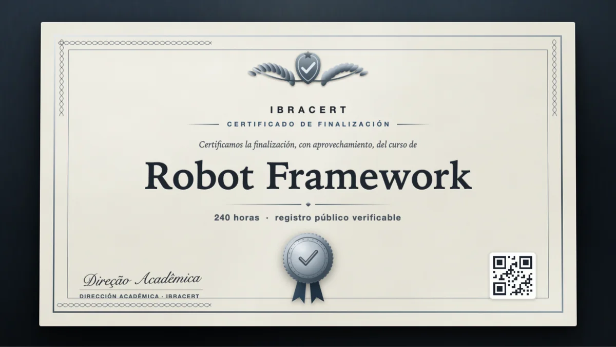 Portada del curso Robot Framework
