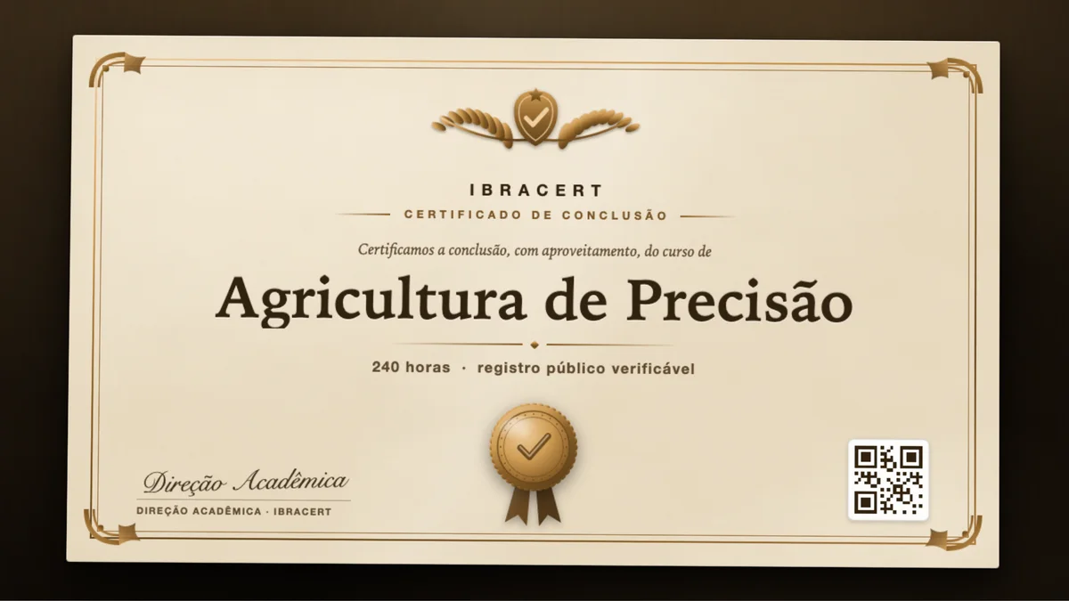 Capa do curso Agricultura de Precisão