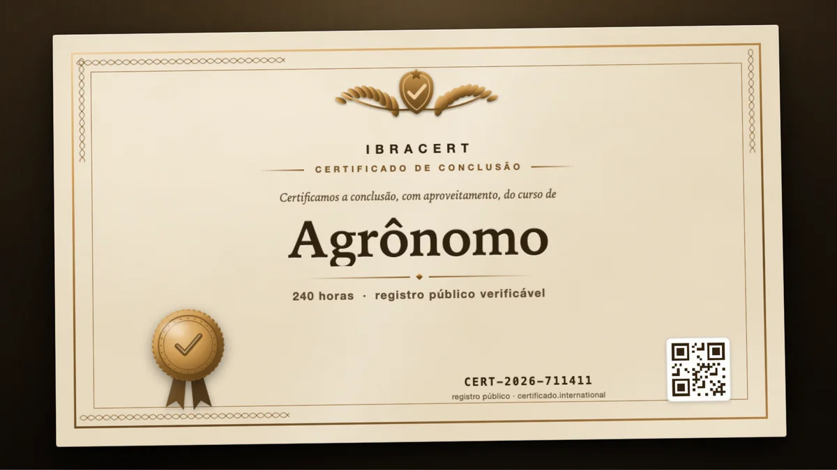 Capa do curso Agrônomo