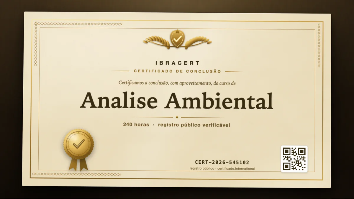 Capa do curso Analise Ambiental