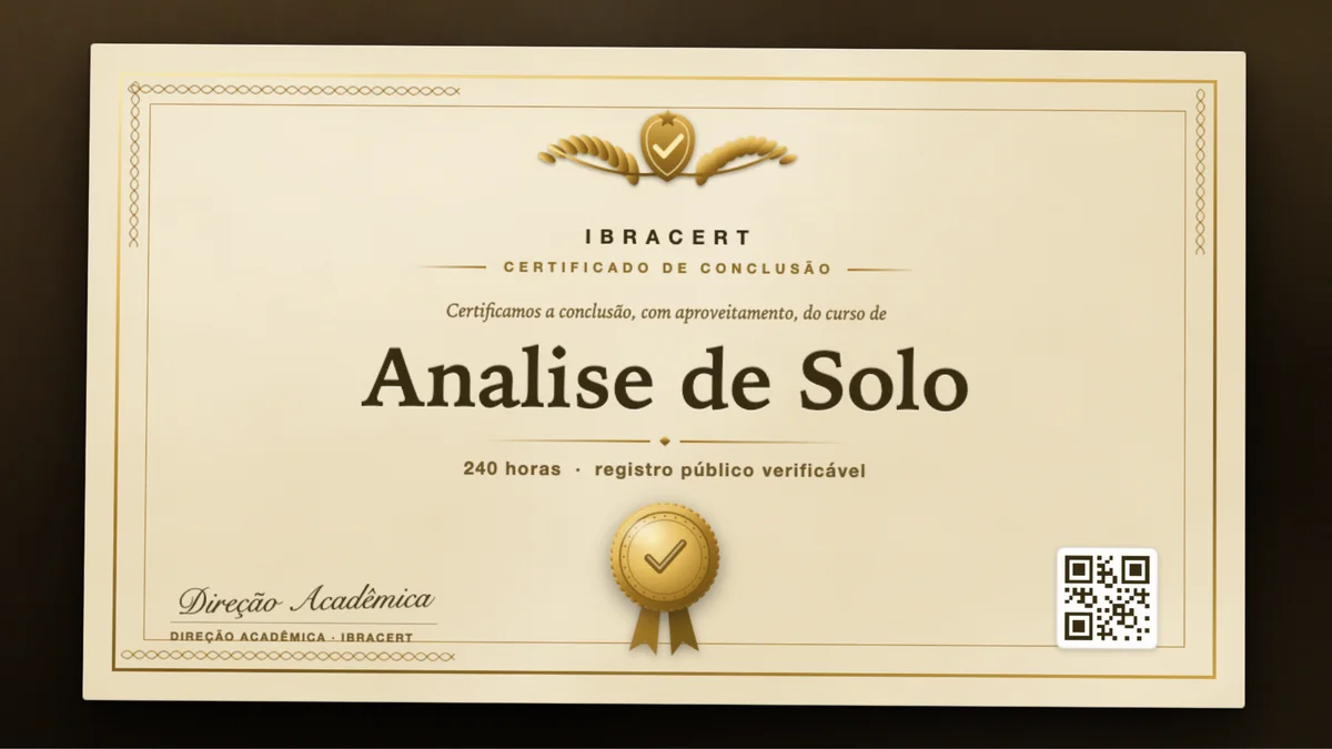 Capa do curso Analise de Solo