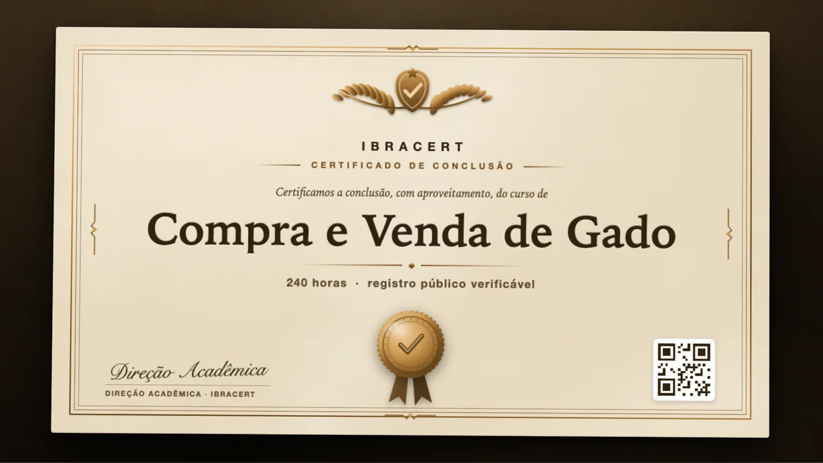 Capa do curso Compra e Venda de Gado