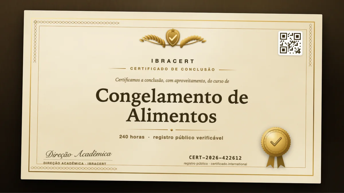 Capa do curso Congelamento de Alimentos