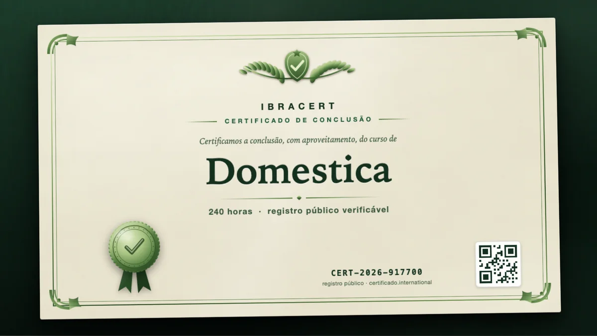 Capa do curso Domestica