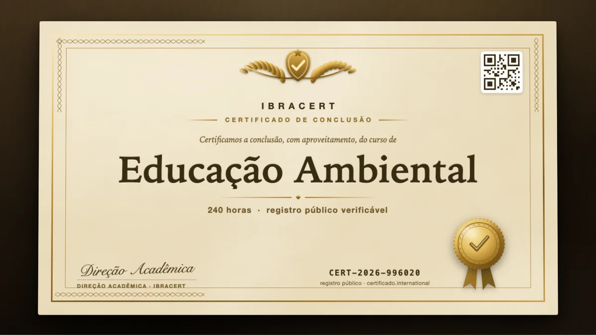 Capa do curso Educação Ambiental