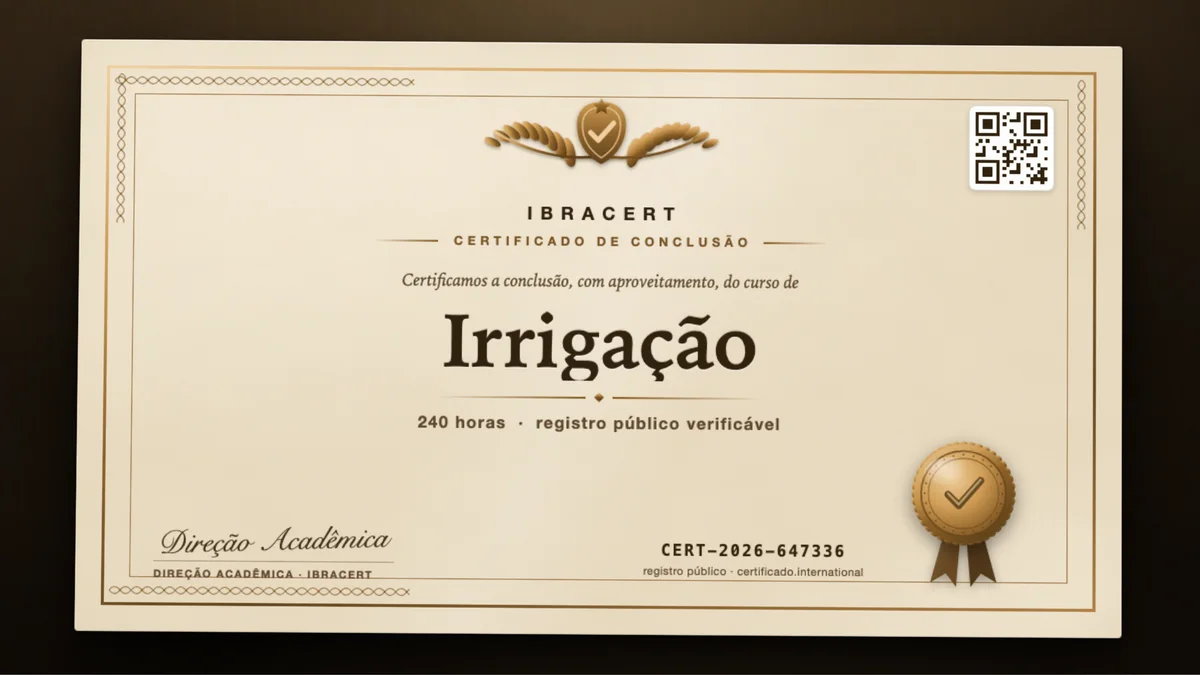 Capa do curso Irrigação