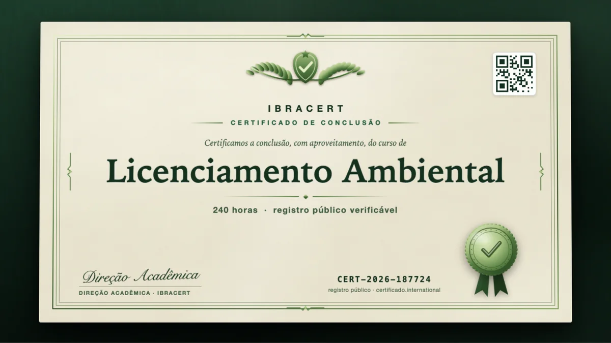 Capa do curso Licenciamento Ambiental