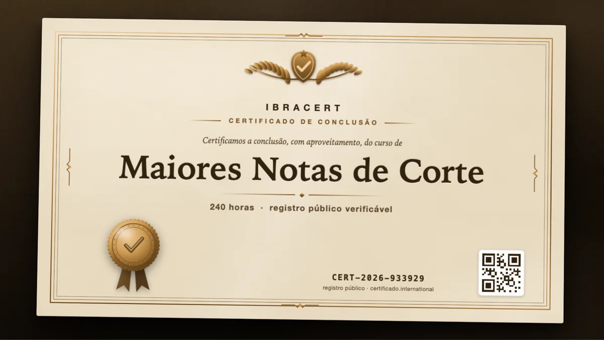 Capa do curso Maiores Notas de Corte