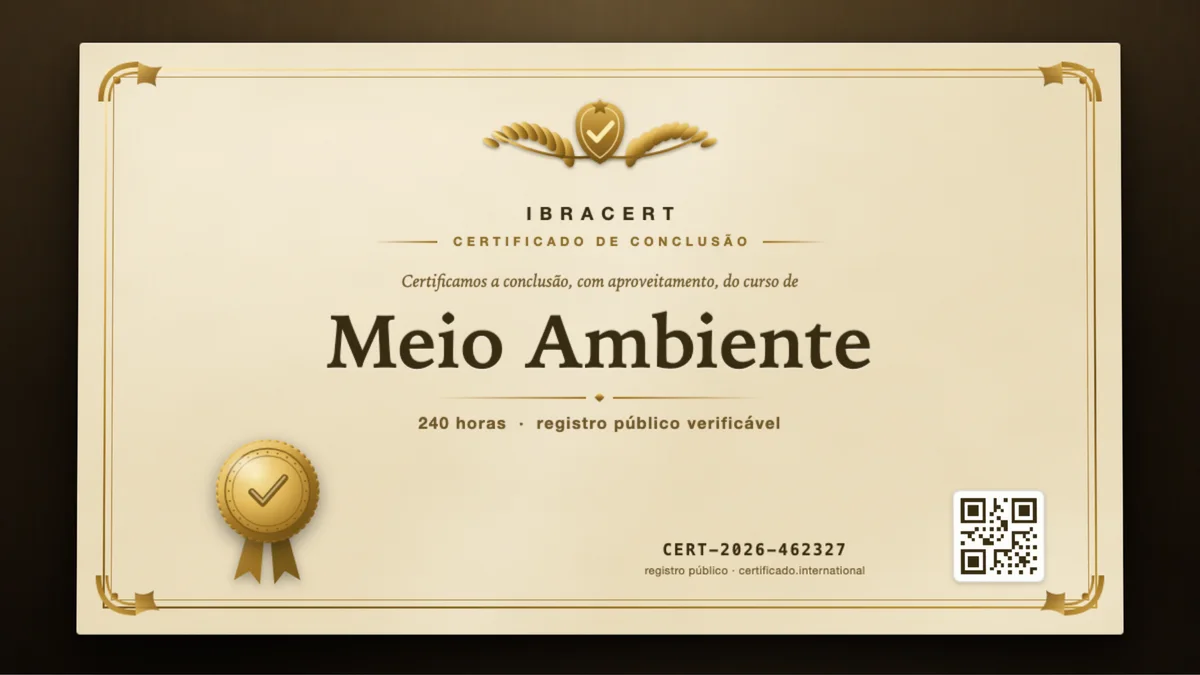 Capa do curso Meio Ambiente