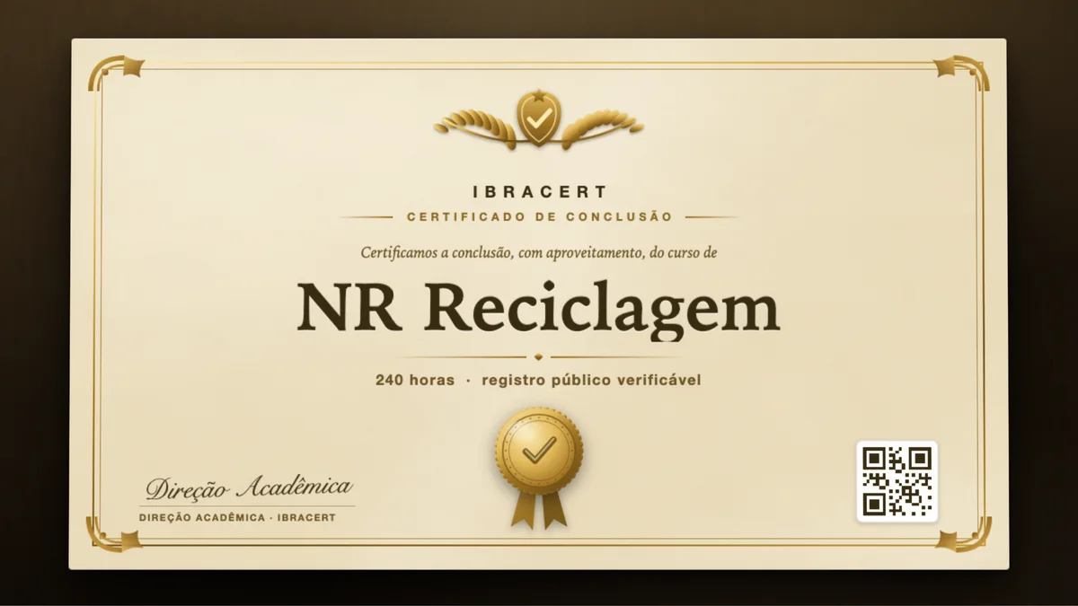 Capa do curso NR Reciclagem