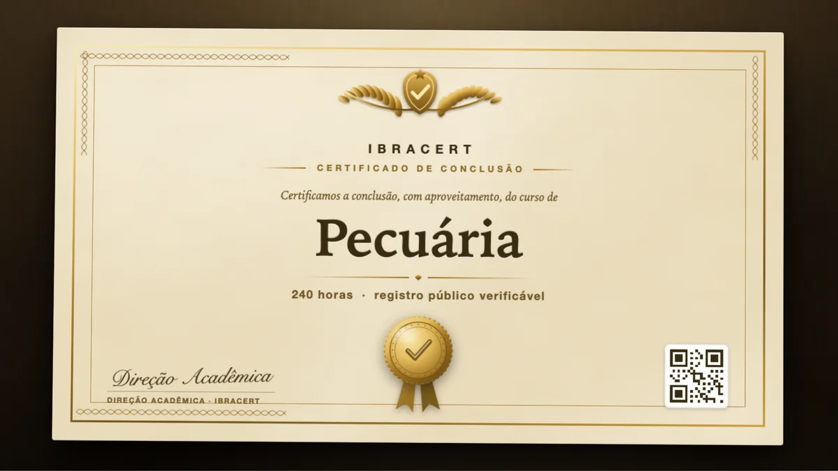 Capa do curso Pecuária