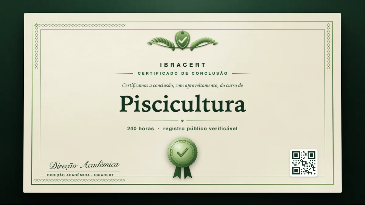 Capa do curso Piscicultura