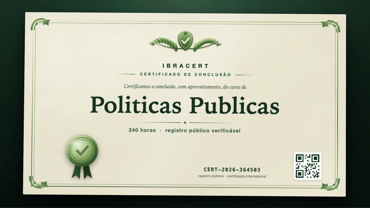 Capa do curso Politicas Publicas