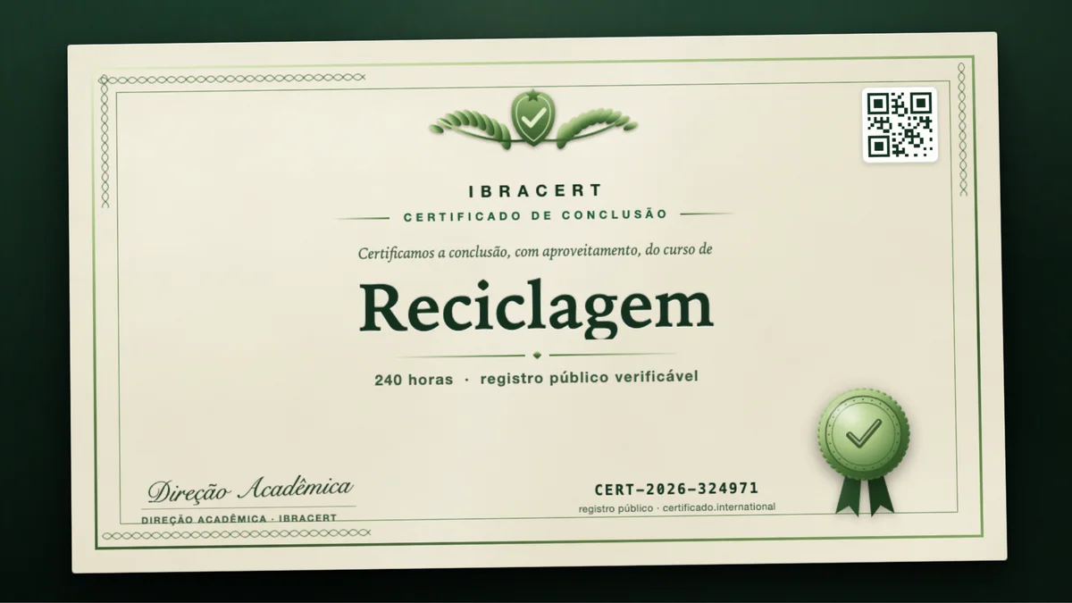 Capa do curso Reciclagem