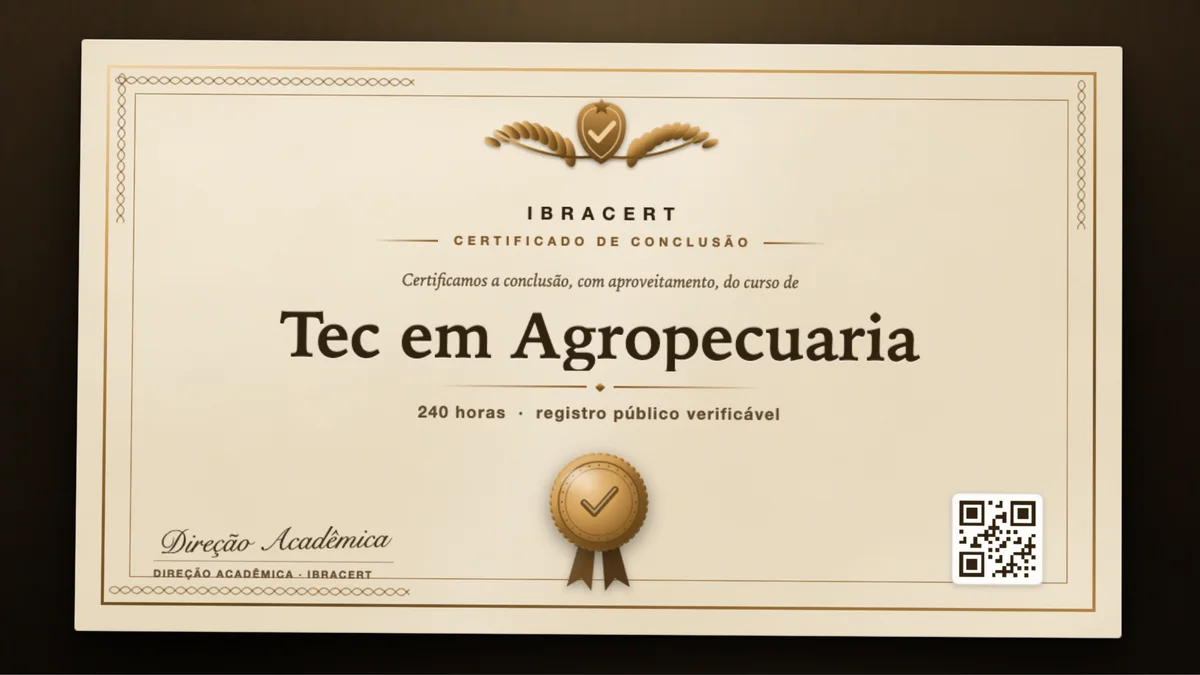 Capa do curso Tec em Agropecuaria