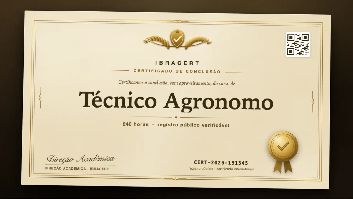 Capa do curso Técnico Agronomo