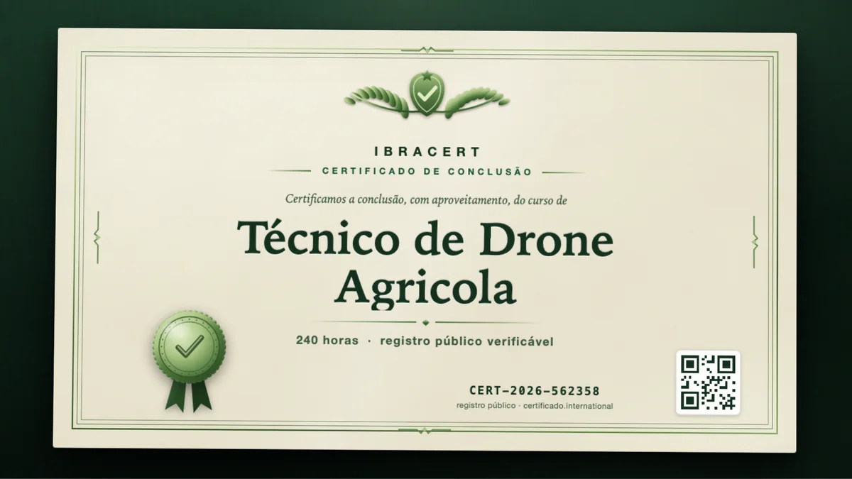 Capa do curso Técnico de Drone Agricola