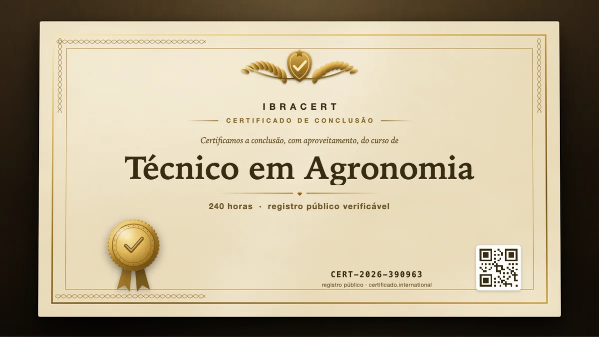 Capa do curso Técnico em Agronomia