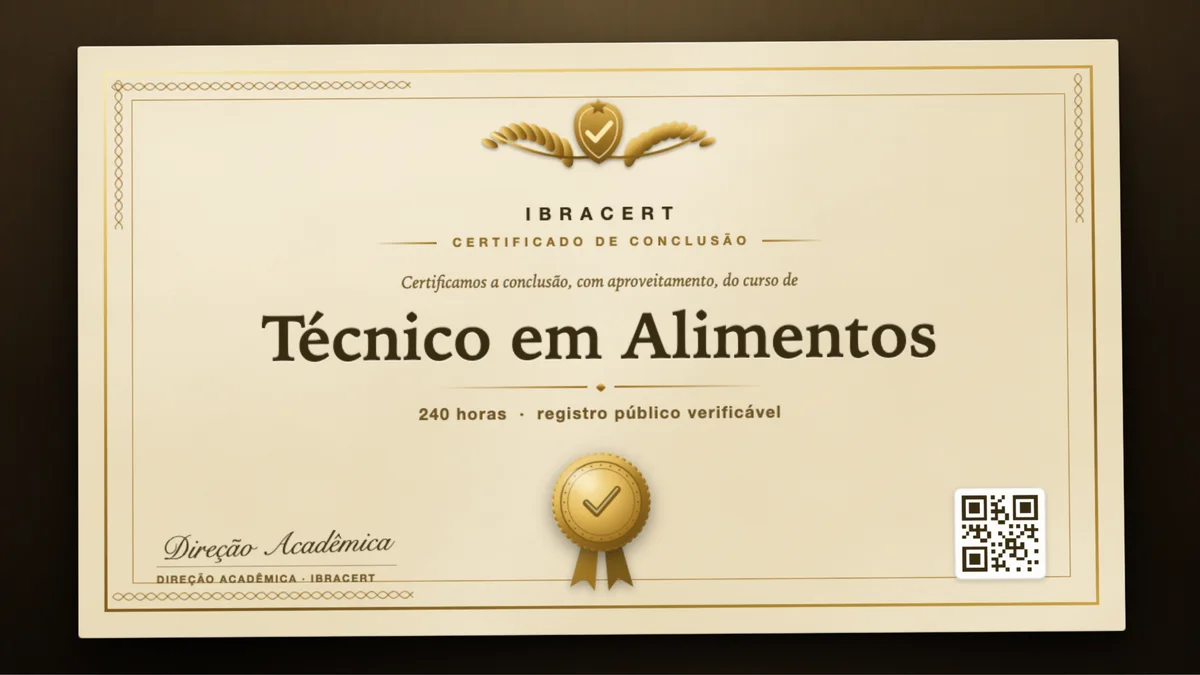 Capa do curso Técnico em Alimentos