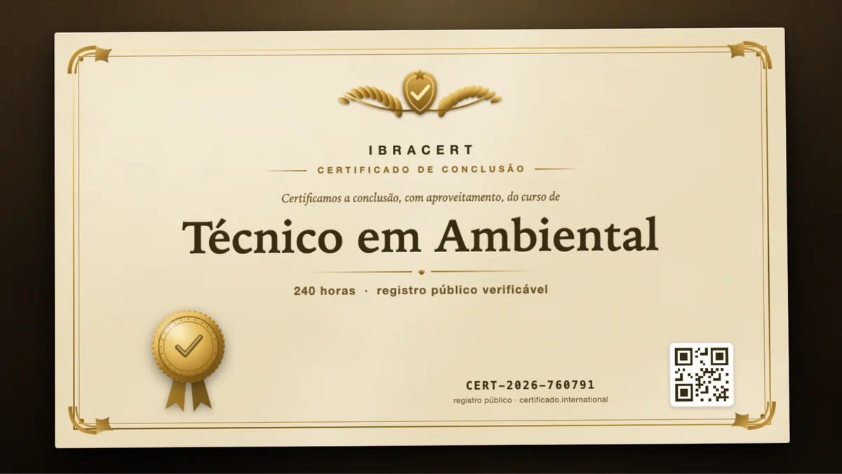 Capa do curso Técnico em Ambiental