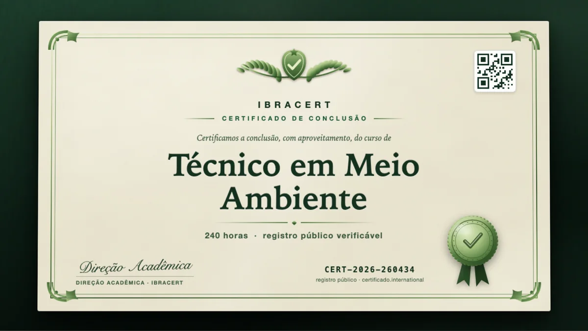Capa do curso Técnico em Meio Ambiente