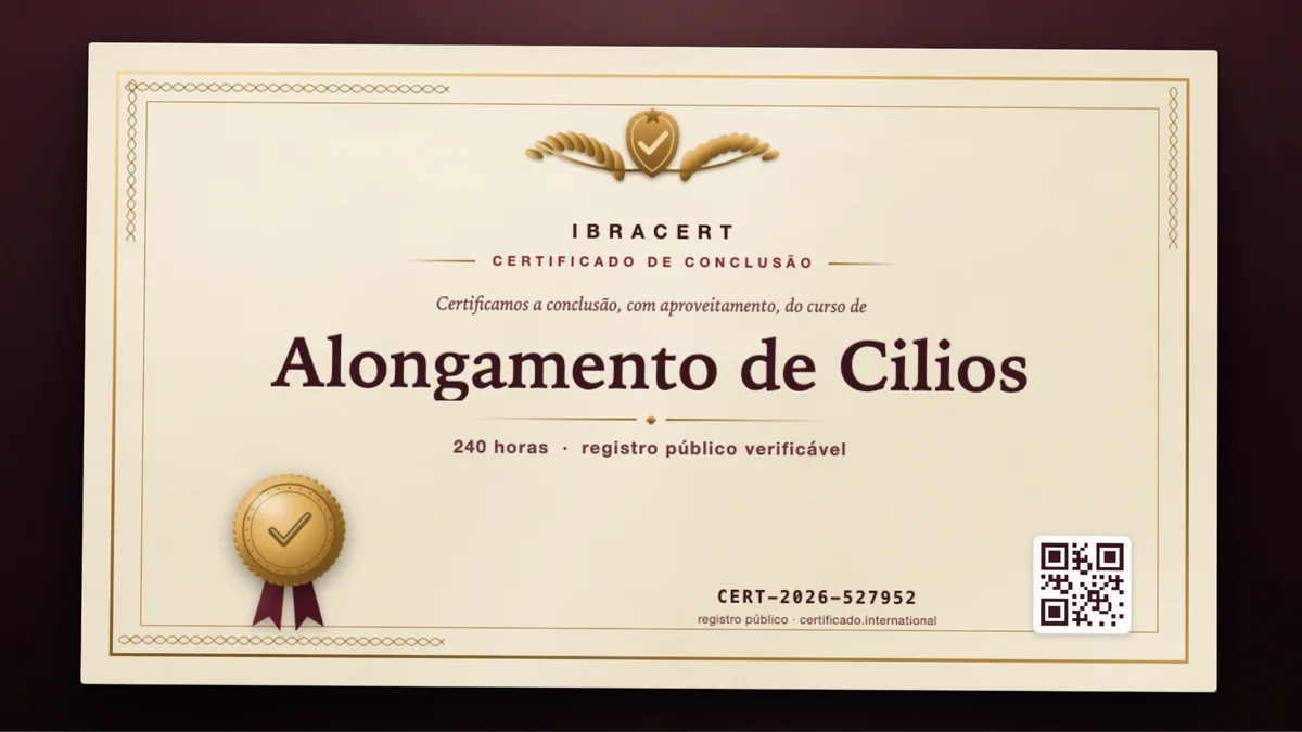 Capa do curso Alongamento de Cilios