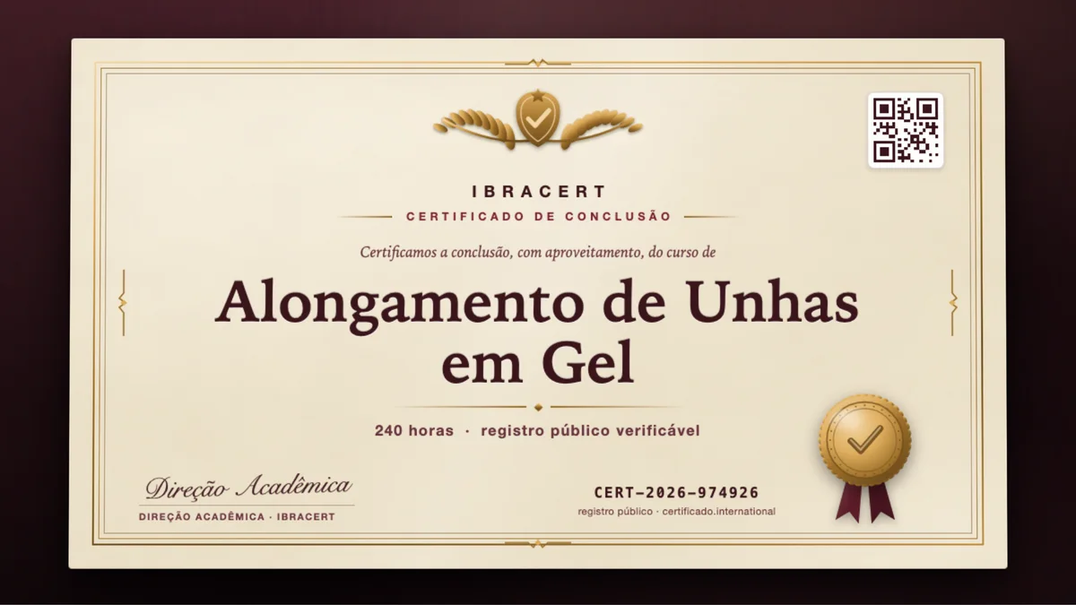 Capa do curso Alongamento de Unhas em Gel