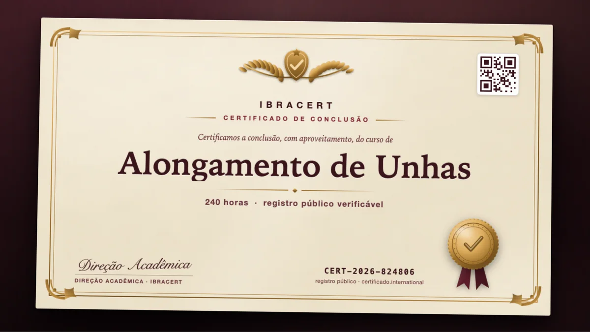 Capa do curso Alongamento de Unhas