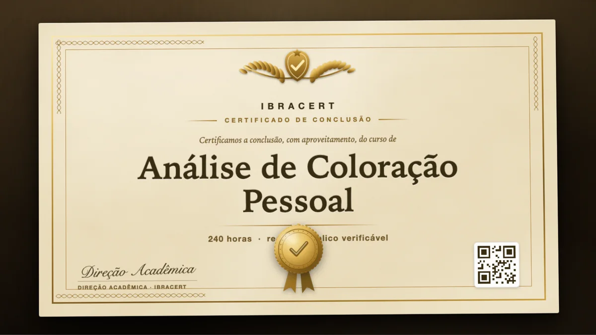 Capa do curso Análise de Coloração Pessoal