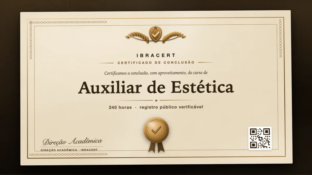 Capa do curso Auxiliar de Estética