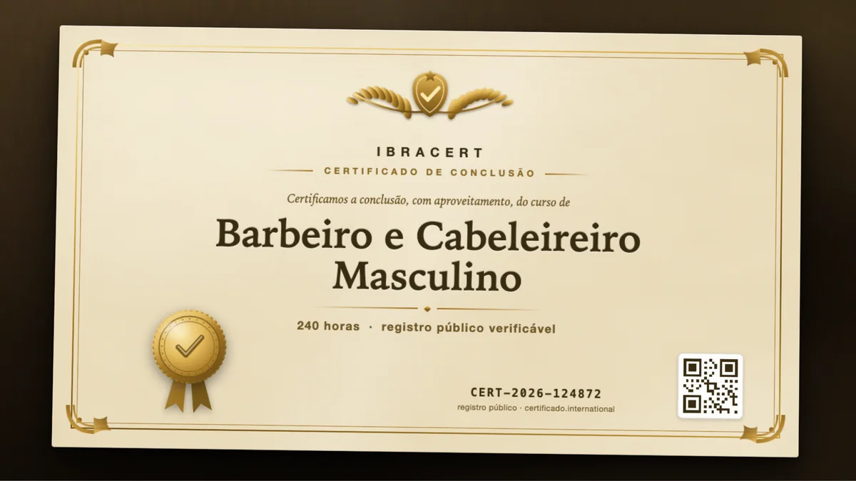 Capa do curso Barbeiro e Cabeleireiro Masculino
