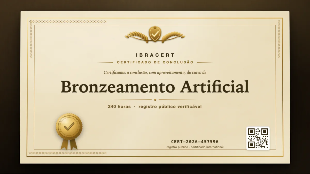 Capa do curso Bronzeamento Artificial