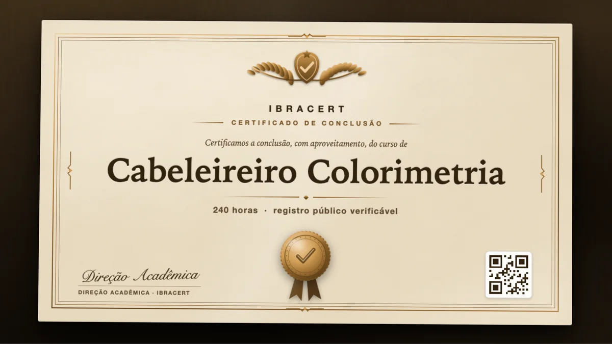 Capa do curso Cabeleireiro Colorimetria