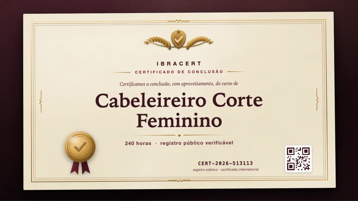 Capa do curso Cabeleireiro Corte Feminino