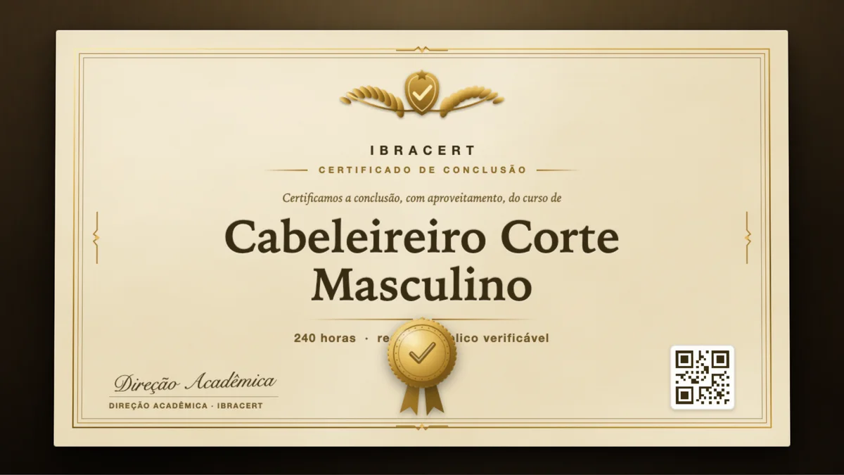 Capa do curso Cabeleireiro Corte Masculino