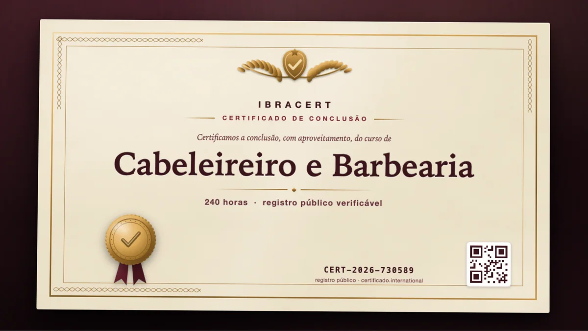 Capa do curso Cabeleireiro e Barbearia