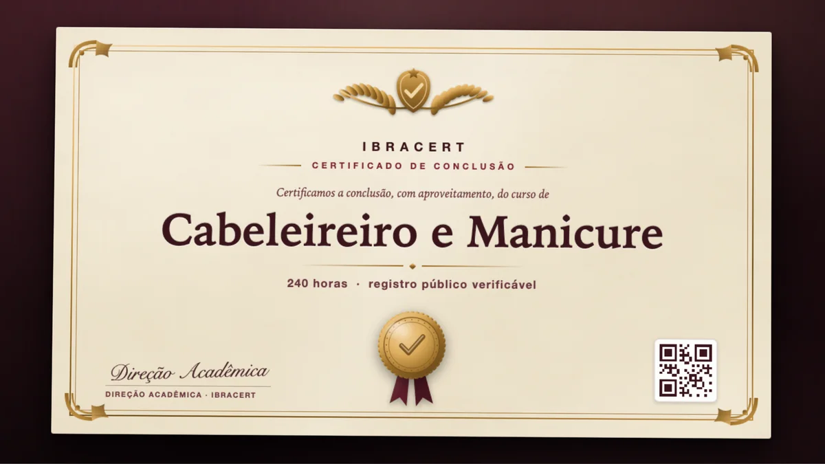 Capa do curso Cabeleireiro e Manicure