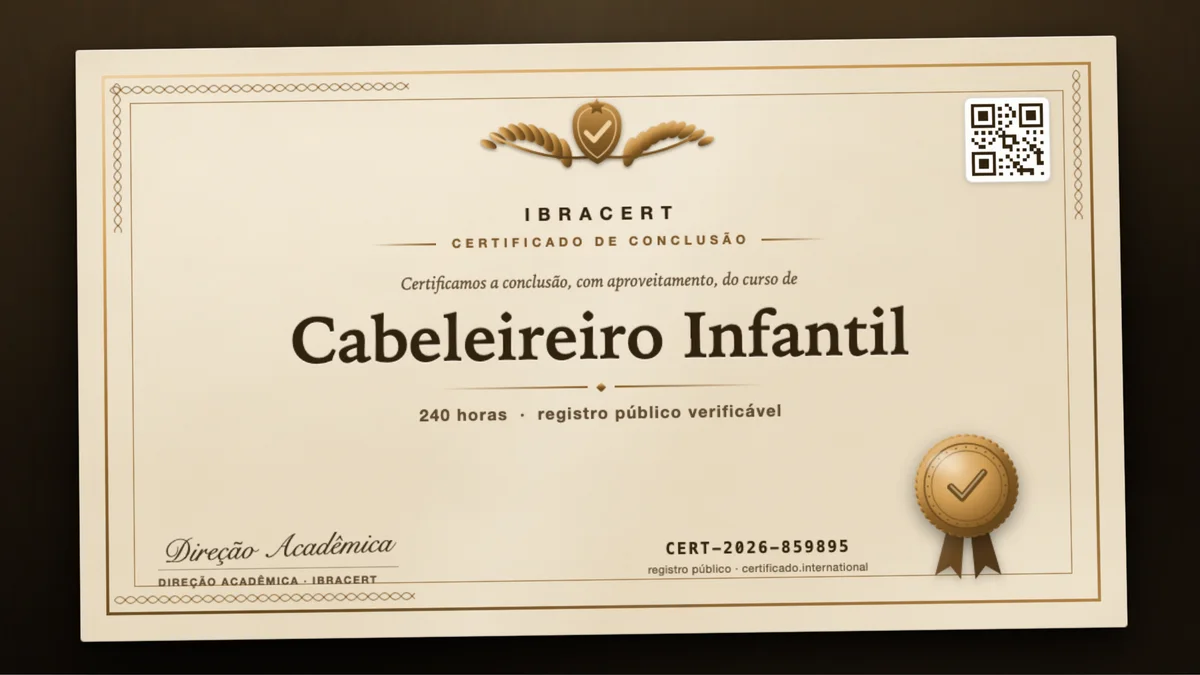 Capa do curso Cabeleireiro Infantil