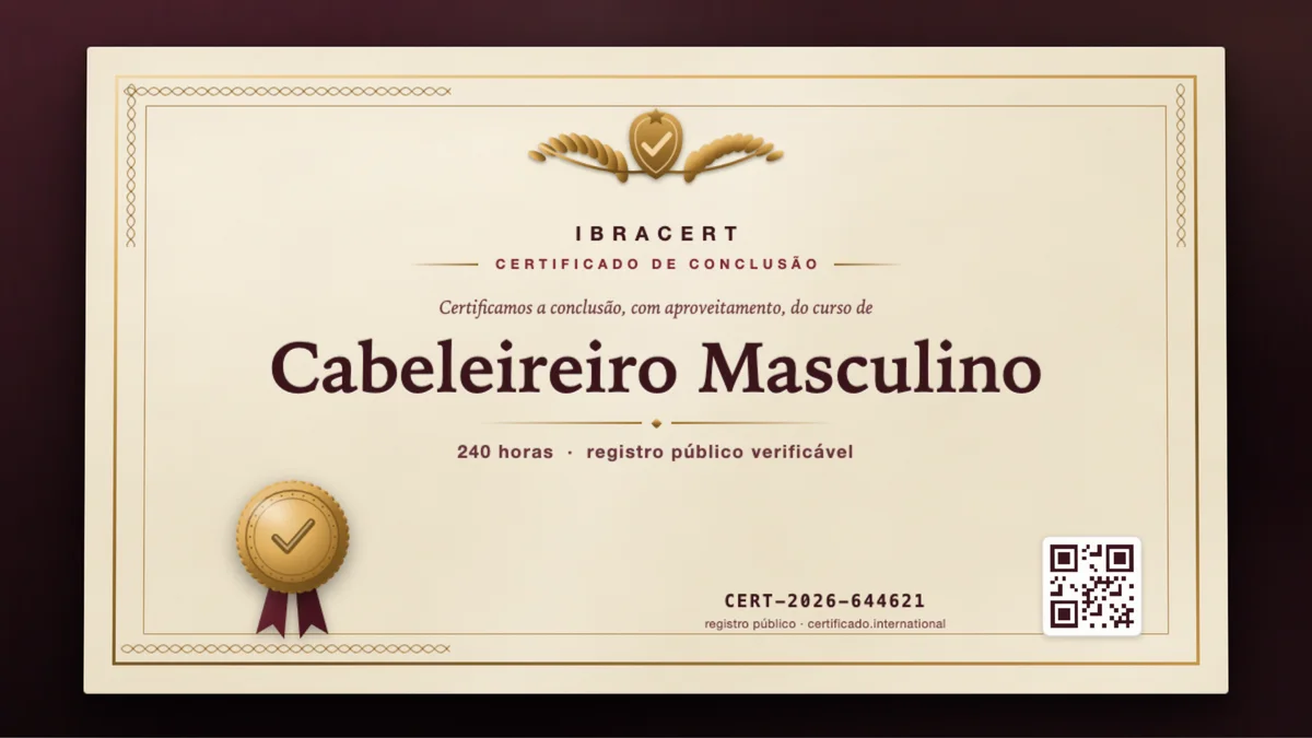 Capa do curso Cabeleireiro Masculino