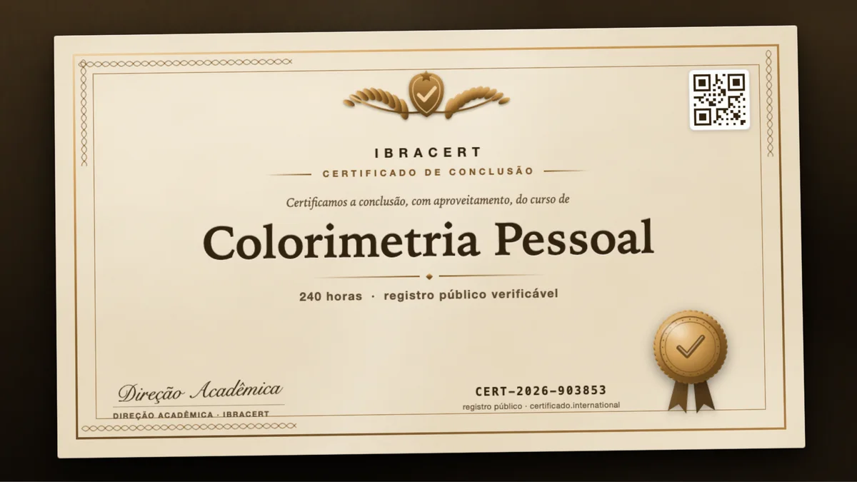 Capa do curso Colorimetria Pessoal