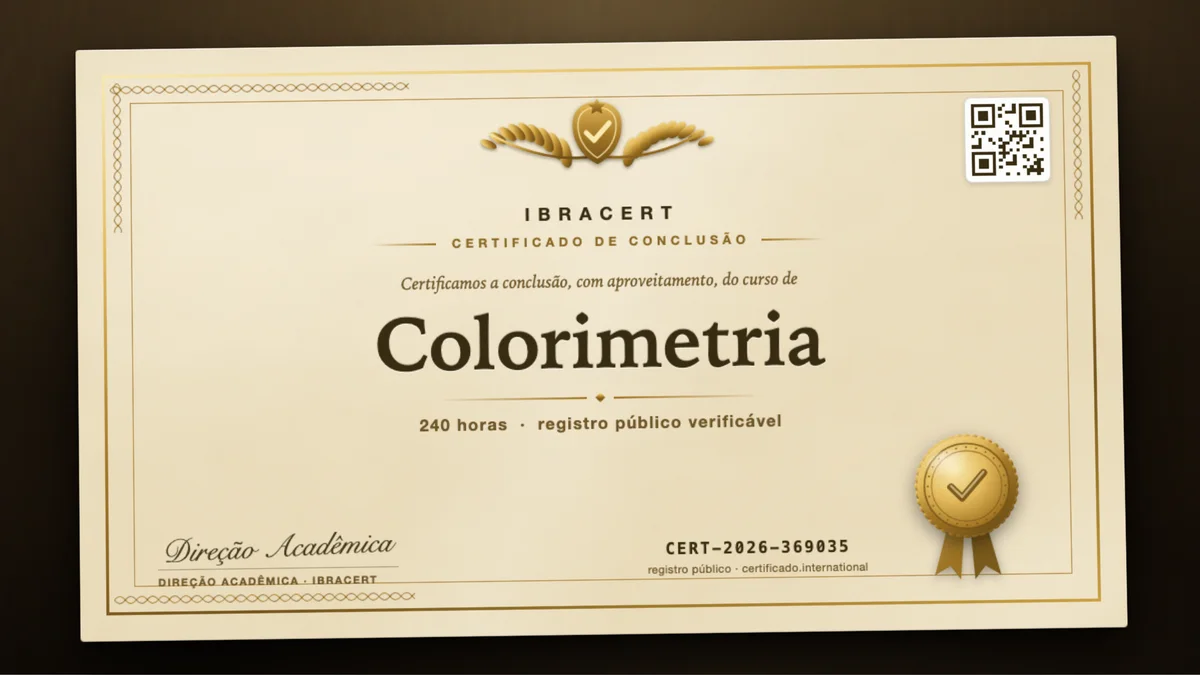 Capa do curso Colorimetria