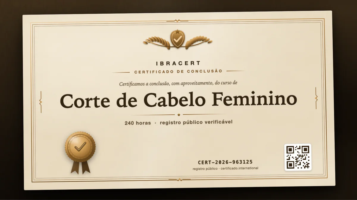 Capa do curso Corte de Cabelo Feminino