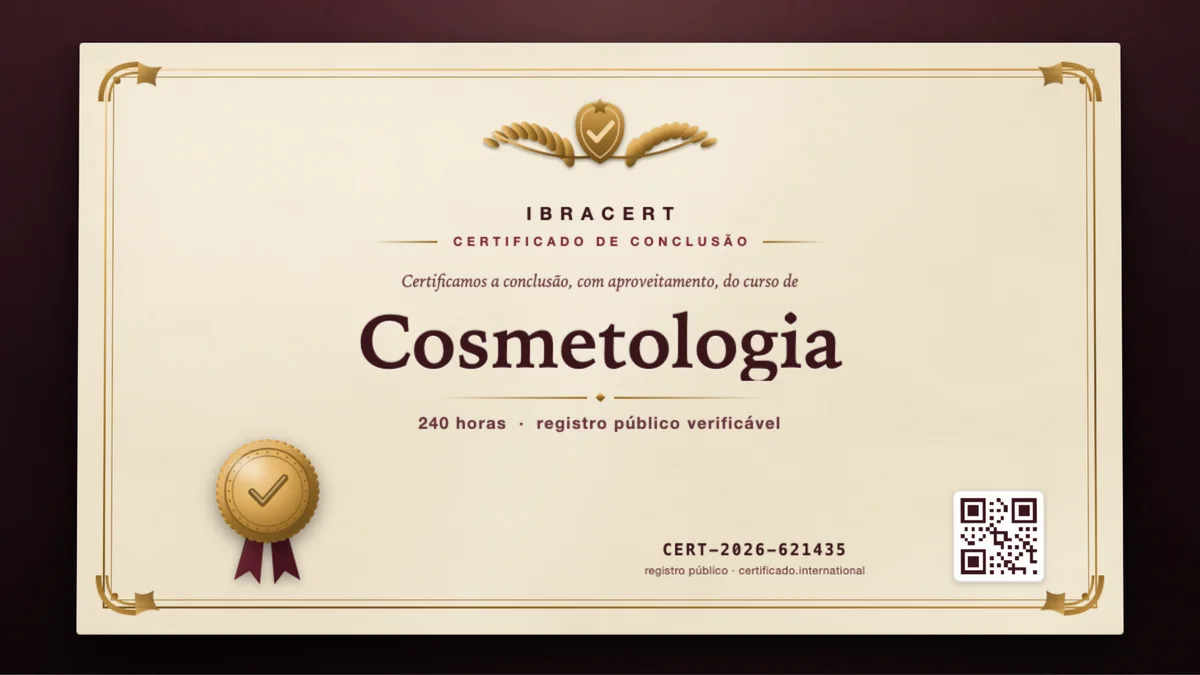 Capa do curso Cosmetologia