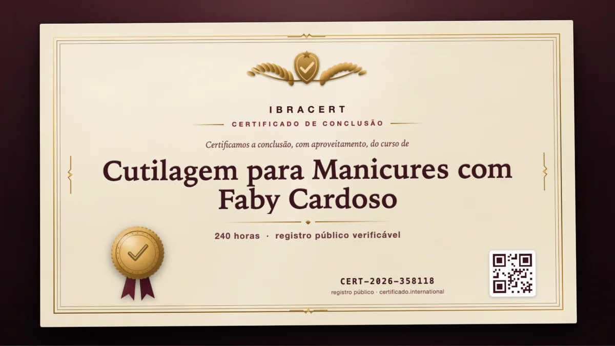 Capa do curso Cutilagem para Manicures com Faby Cardoso -