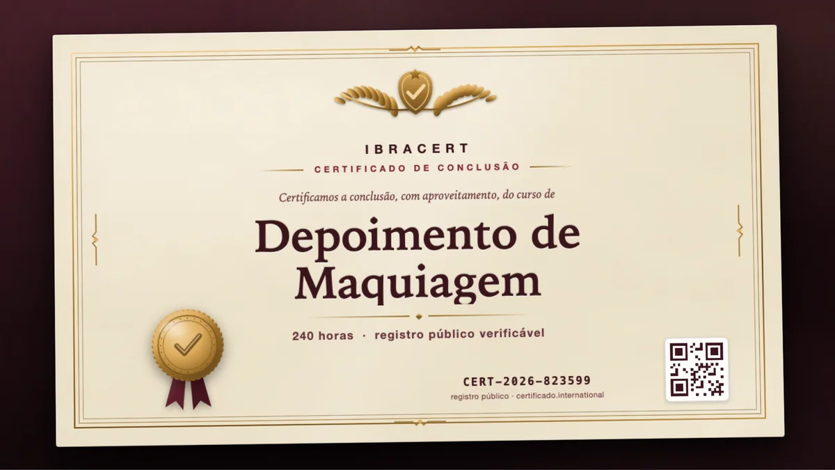 Capa do curso Depoimento de Maquiagem