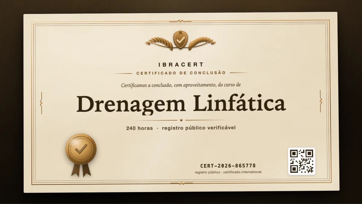 Capa do curso Drenagem Linfática