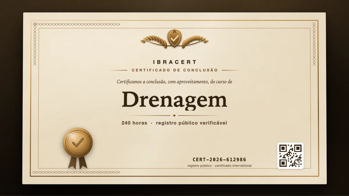 Capa do curso Drenagem