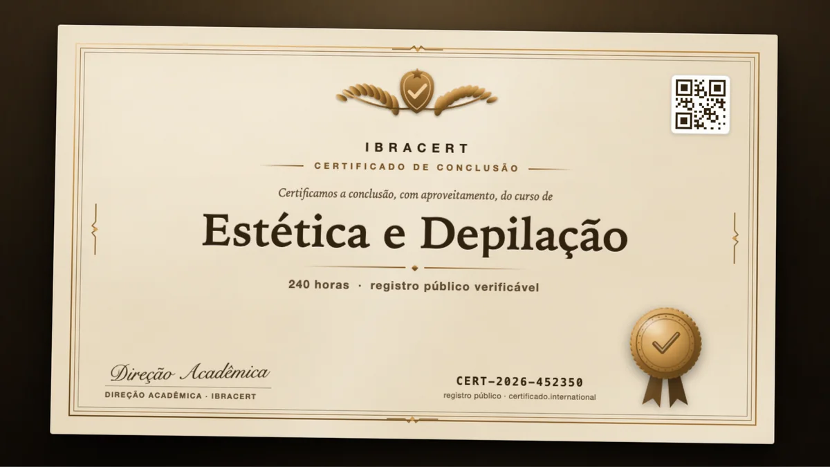 Capa do curso Estética e Depilação