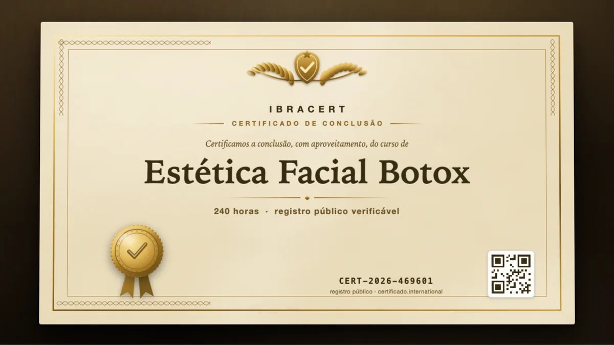 Capa do curso Estética Facial Botox